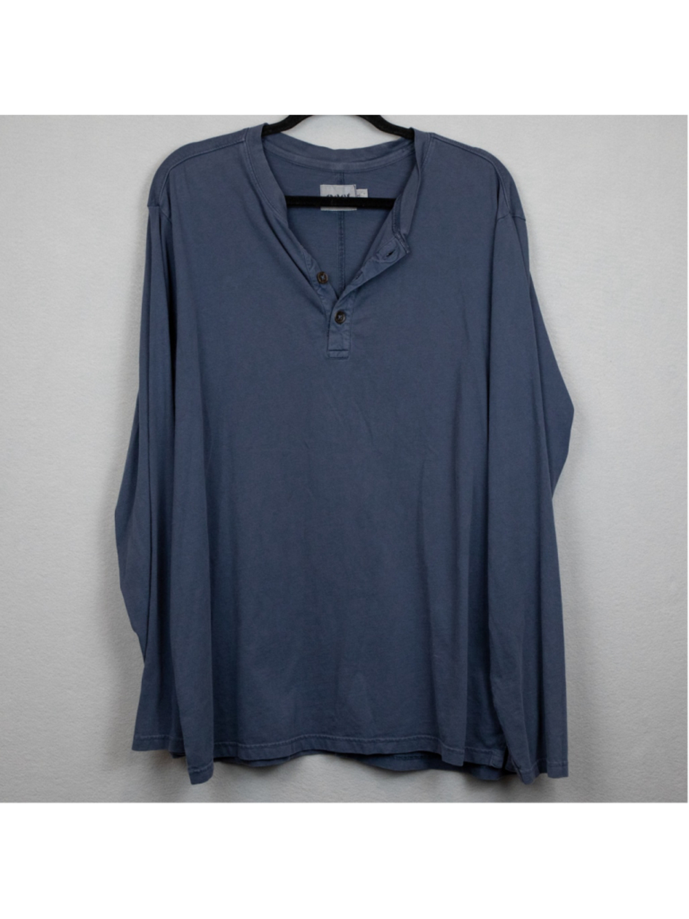 Pact navy henley long sleeve shirt-XL